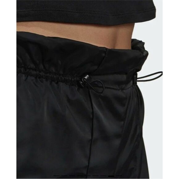 ADIDAS ORIGINALS | 7/8 Length Wide Leg Satin Look Track Pants Women’s Size Small - Picture 5 of 15